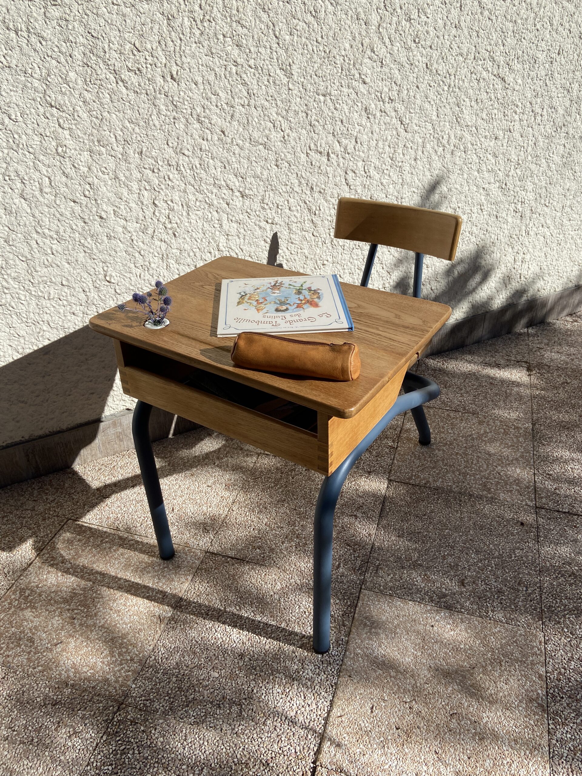 Table d'école enfant rénovée