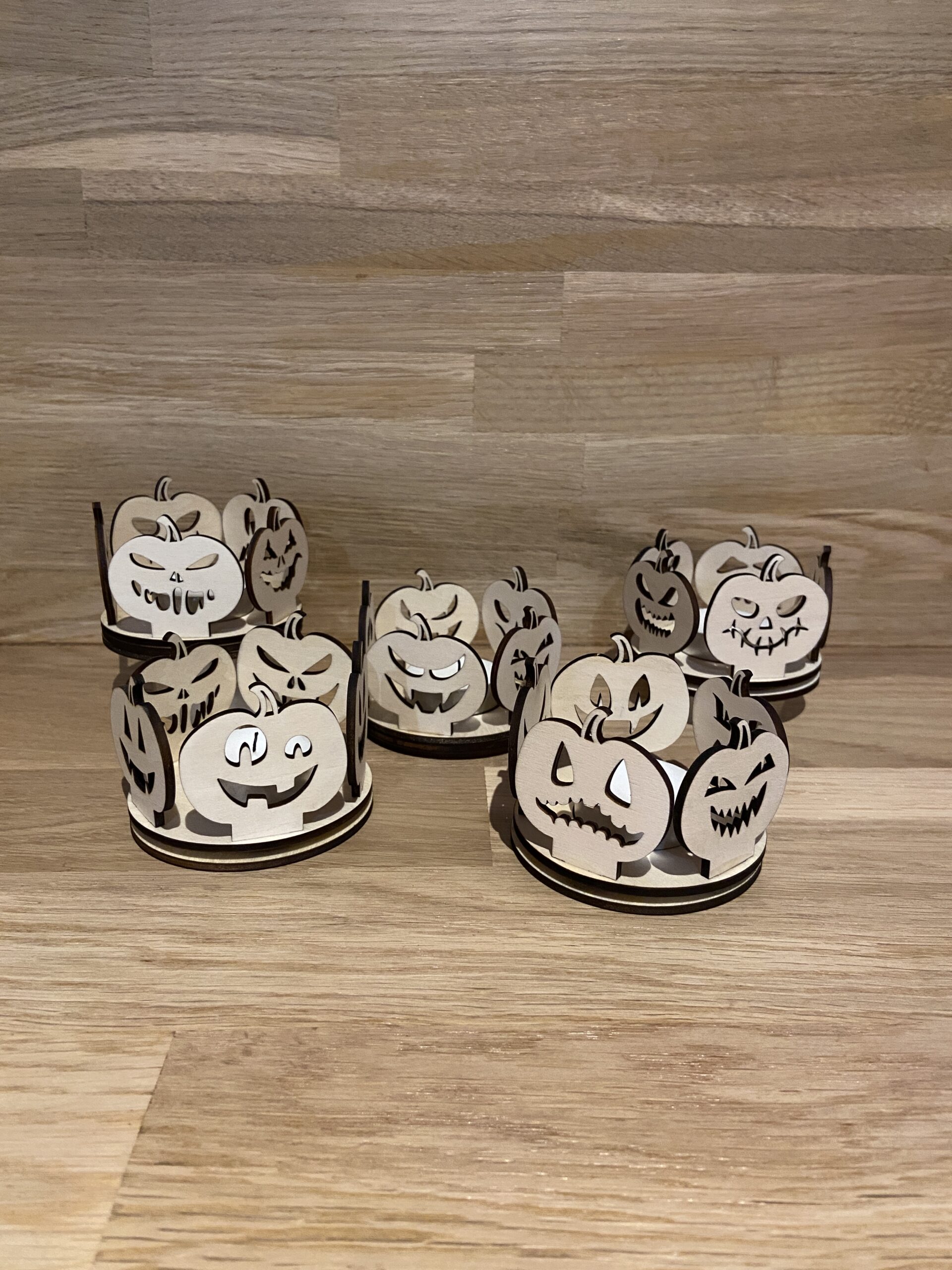 Photophores citrouilles Halloween de jour