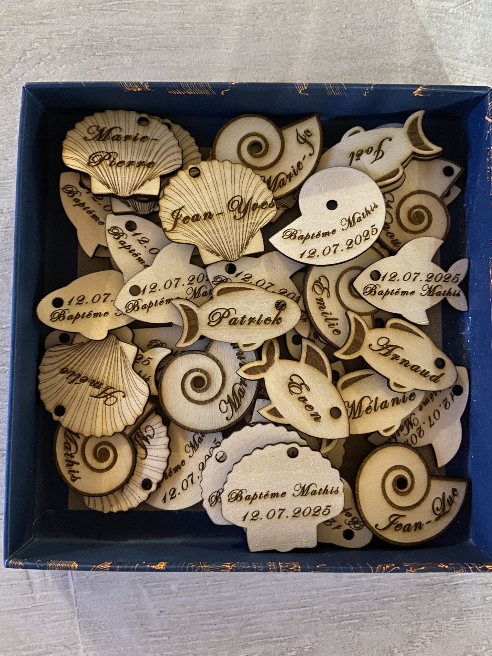 Marque places thème marin