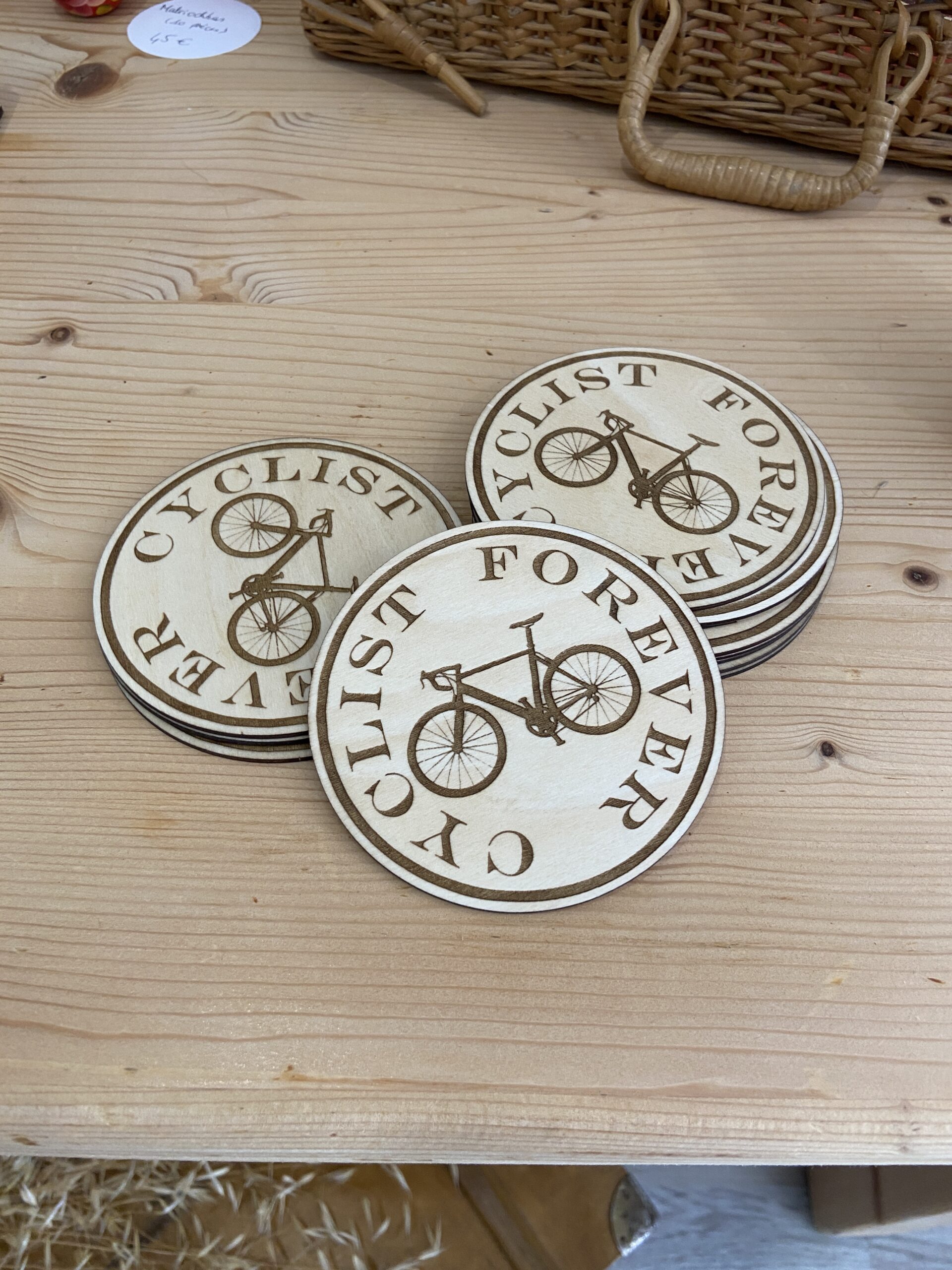 Sous-verre "Cyclist forever"