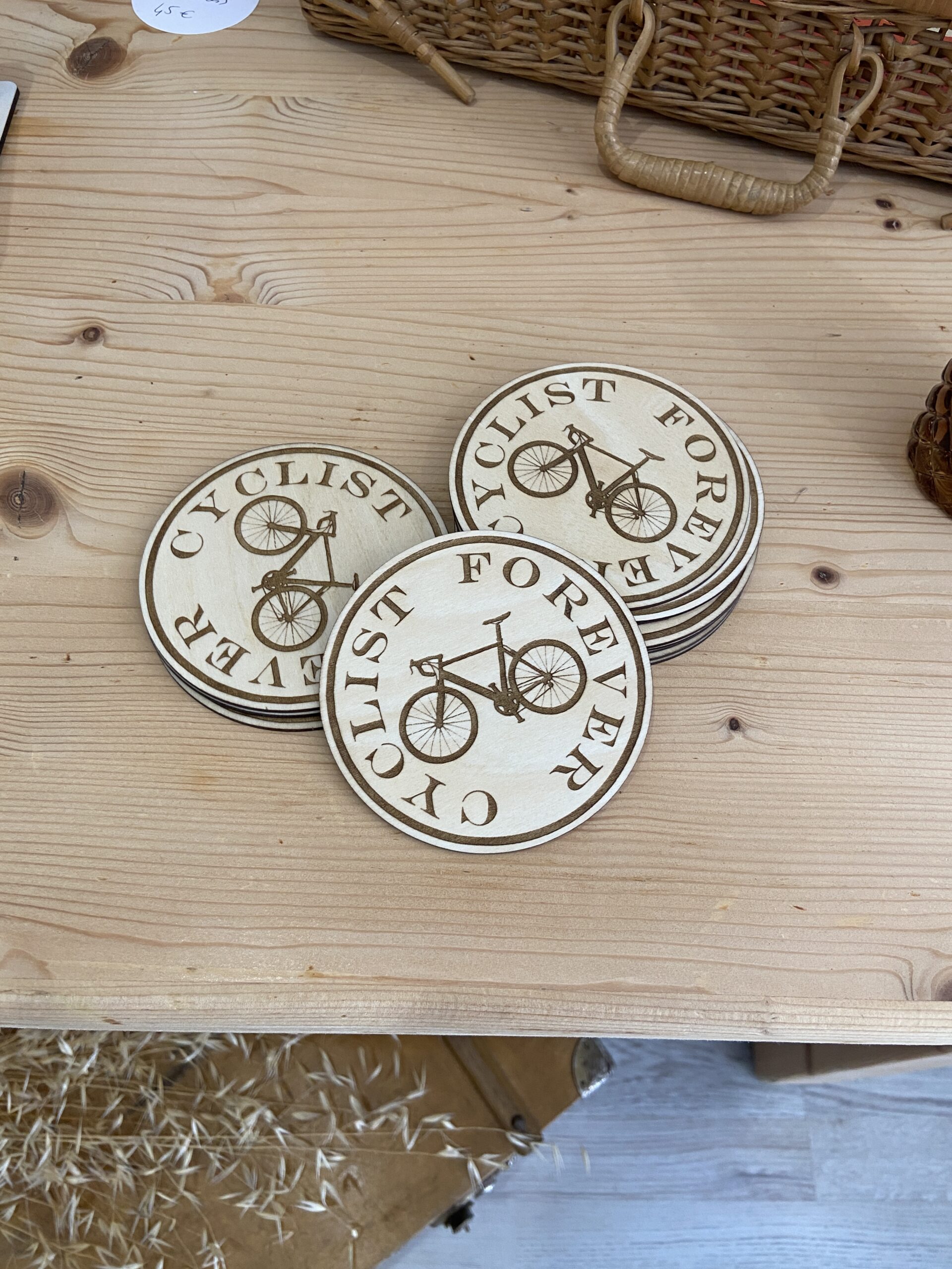 Sous-verre "Cyclist forever"